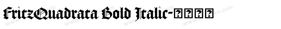 FritzQuadrata Bold Italic字体转换